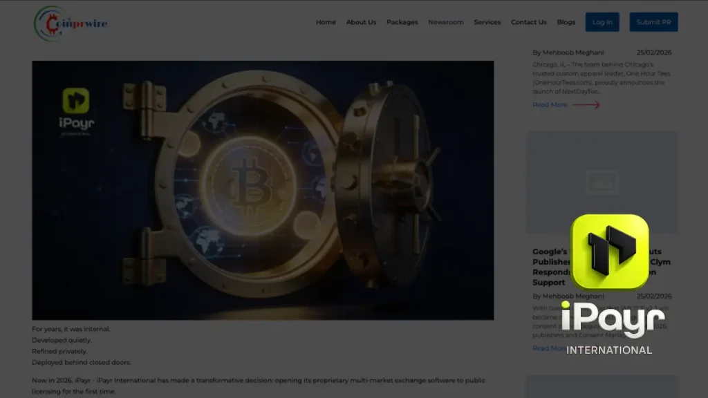 Private Fintech Powerhouse Goes Public: iPayr – iPayr International Opens Its Internal Exchange Software to the World in 2026